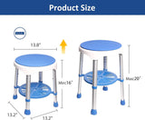 360 Degree Adjustable Rotating Shower Seat for Swivel Shower Chair for Inside Shower, Seniors, Disabled with 5 Adjustable Height, Sturdy Frame for Bath Safety