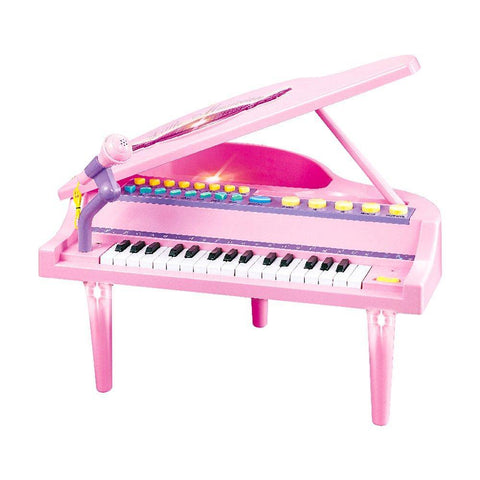 Bosonshop 32 Keys Little Pink Piano for Girls with Microphone Electronic Organ Music Keyboard for Kids, Pink