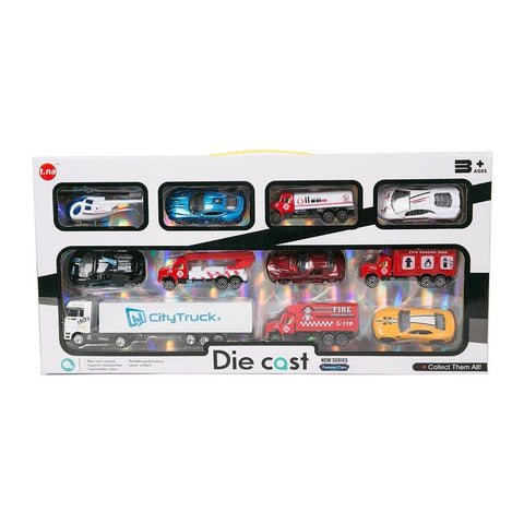 Bosonshop Mini sliding Alloy Car Vehicle Model Set Toy Gift for Boys Girls