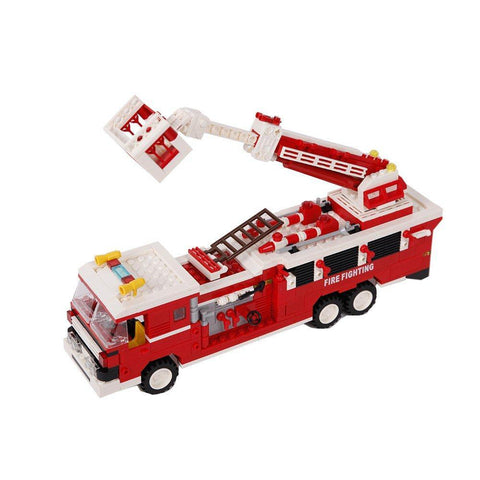 Bosonshop Fire Ladder Truck Series Building Blocks Fire Fight Playset Educational Toy