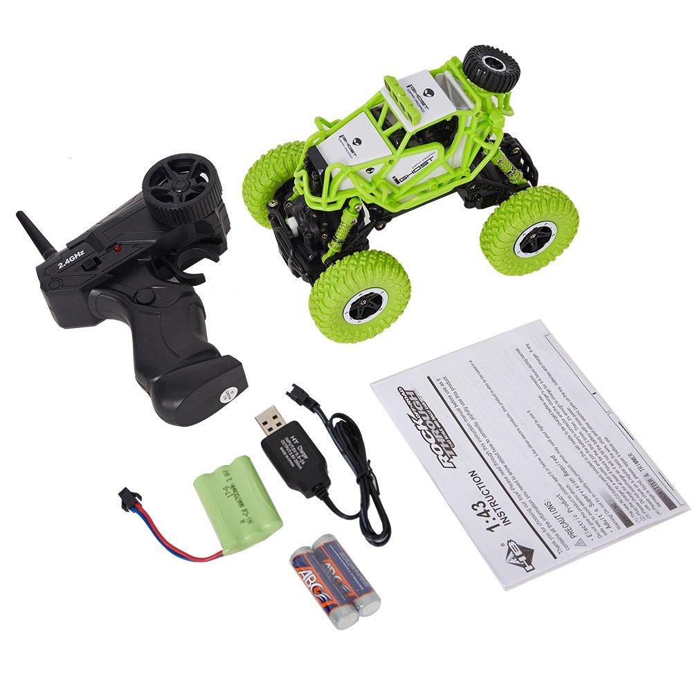 Bosonshop 2.4GHz Racing Cars RC Cars Remote Control Cars Electric Rock Crawler Radio Control Vehicle Off Road Cars Green