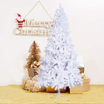 8 Ft High Christmas Tree 1500 Tips Decorate Pine Tree W/ Metal Legs, White - Bosonshop