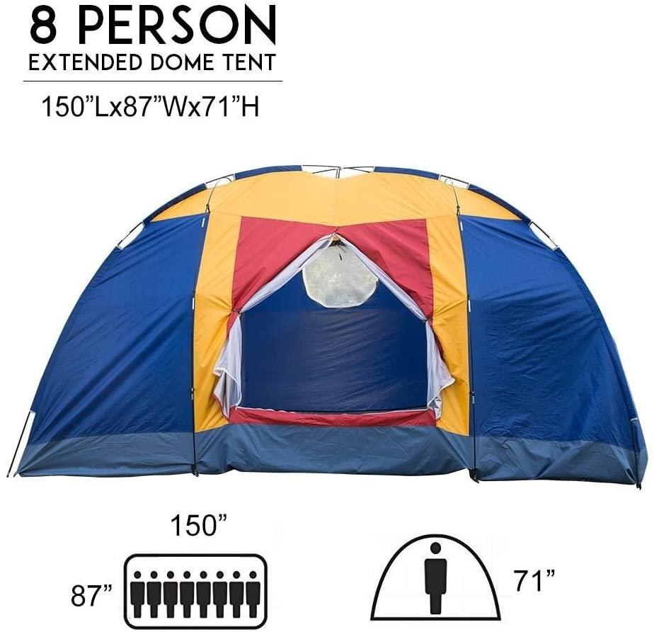 8-Person Outdoor Camping Tent With Carrying Bag - Bosonshop