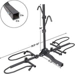 Hitch Mount Bike Rack 2 Bikes, Wobble Free Smart Tilting Folding Bicycle Car Racks