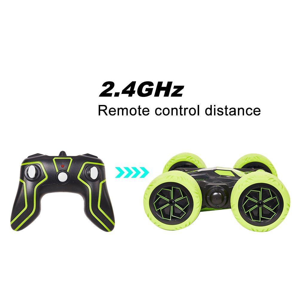 Bosonshop 2.4Ghz 4WD RC Car Remote Control Off Road Electric Race Double Sided Car Tank Vehicle 360 Degree Spins