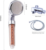 Filtered Anion Shower Head High Pressure & Save Water Multi Function Shower Head  With 3 Spray Settings For Bathroom - Bosonshop