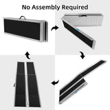 10FT Multifold Aluminum Wheelchair Ramp with Handle: Portable, Sturdy, and Easy to Setup