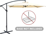 10 Ft Cantilever Hanging Umbrella Rotation Patio Offset Umbrella without Weight Base - Bosonshop