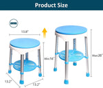 Swivel Shower Chair for Inside Shower, 300lbs Tool-Free Assembly  Shower Stools with 5 Adjustable Height, Storage Tray 360 Degree Rotating Shower Seat for Seniors, Elderly