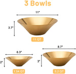 Set of 3 Display Bowl Decorative Bowl, Gold Fruit Bowl, Candy Dish, Gold Centerpiece Bowl for Party