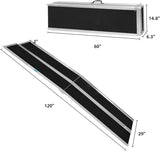 10FT Multifold Aluminum Wheelchair Ramp with Handle: Portable, Sturdy, and Easy to Setup