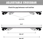 54'' Universal Roof Rack Crossbars with Locks Adjustable Aluminum Cargo Carrier for Ski Snowboard Rooftop Cargo Carrier Bag Bike Luggage Kayak Fit for Cars with Side Rails