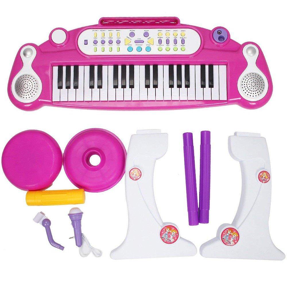 Bosonshop Musical Kids Electronic Keyboard 37 Key Piano with Microphone