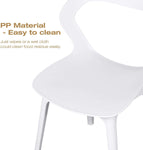 Aesthetics Side Chair Set of 2 Modern Molded Shell Plastic Chair Dining Chair with PP Leg 330 lbs 18 inch Seat Height Dos Sillas - Bosonshop