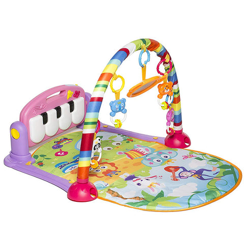 Activity Kick and Play Mat Gym with Piano for Baby 0-36 Months, Light and Music Piano Gym Toy