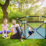 Portable Playpen Kids Play Yard Activity Center with Carry Case Mesh Side, Washable Oxford Cloth - Bosonshop