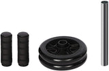 AB Wheel Roller for Core Abs Roll Out Exercise - Double Wheel Home Gym Workout Trainer - Abdominal Strength Machine, Black - Bosonshop