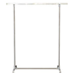 Bosonshop Heavy Duty Stainless Steel Single Rail Clothes Rack Free Standing Garment Rack