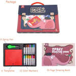 Bosonshop Spray Painting Set Toddlers Creative Drawing Toys Airbrush Marker Sprayer Art Kit