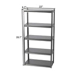4 Tiers Adjustable Storage Shelf Rack Modern Style Bookcase Display Stand and Storage Tower,Black - Bosonshop