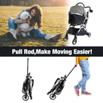 3 in 1 Foldable Aluminum Alloy Frame Pet Stroller with Detachable Carrier, Telescopic Handle, Up to 33 lbs, Gray
