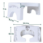Bosonshop 7 inches Folding Squatting Toilet Stool with Aromatherapy Holes for Bathroom Toilet Potty