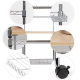 Bosonshop 4 Tier Adjustable Kitchen Bakers Storage with Spice Rack Organizer and Cutting Board