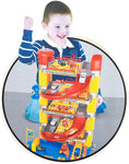 Super Parking Garage Playset Includes 6 Cars for Toddlers