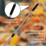 Garden Leaf Rake Adjustable Lightweight 62.6 Inches Telescopic Metal Rake with Expandable 7.5”-20” Width Folding Head - Bosonshop