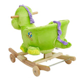 Bosonshop Baby Kids Toy Plush Rocking Horse Rocking Green Dinasour
