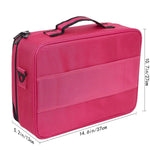 Portable Makeup Train Case 3 Layer Cosmetic Travel Storage Organizer Bag,Medium - Bosonshop