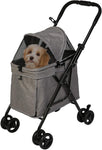 Luxury 4 Wheels Folding Pet Stroller for Medium Dogs Cats - Bosonshop