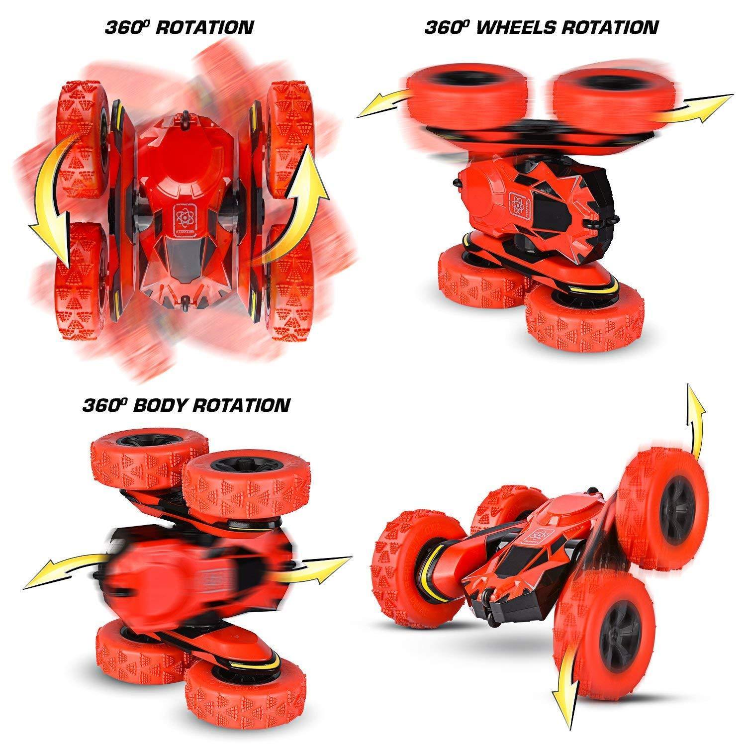 Bosonshop 2.4G Stunt RC Car Double Sided Rotating Tumbling 4WD Remote Control Monster Truck