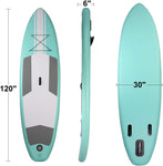 10' Inflatable Stand Up Paddle Board W SUP Accessories & Backpack Leash Double Action Hand Pump Repair Kit for Youth & Adult - Bosonshop