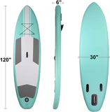 10' Inflatable Stand Up Paddle Board W SUP Accessories & Backpack Leash Double Action Hand Pump Repair Kit for Youth & Adult - Bosonshop