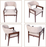 Mid Century Modern Accent Chairs Wood Frame Upholstered Armchair for Living Room, Kitchen, Bedroom - Bosonshop