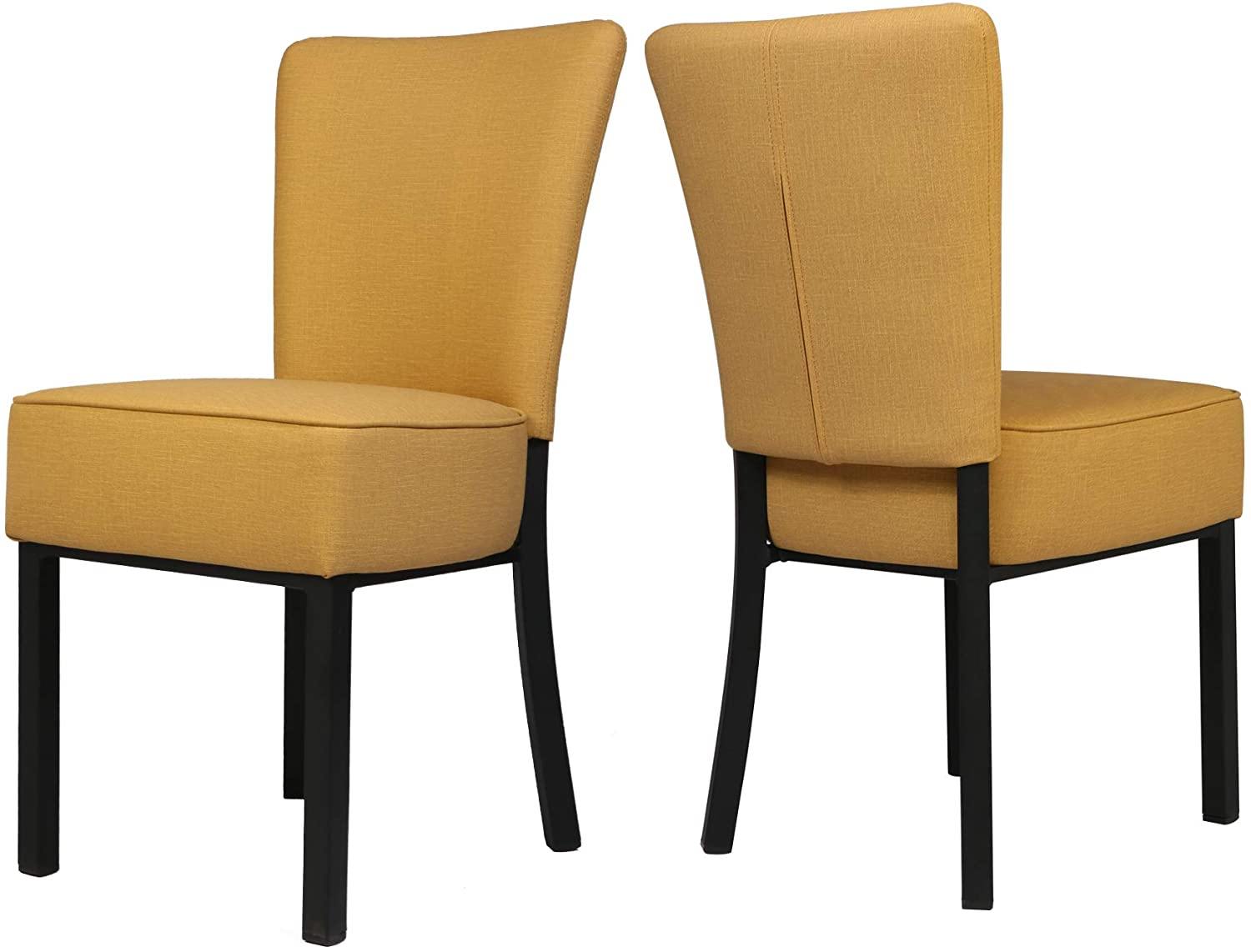 Set of 2 Upholstered Dining Chairs PU Leather Dining Room Side Chairs - Bosonshop