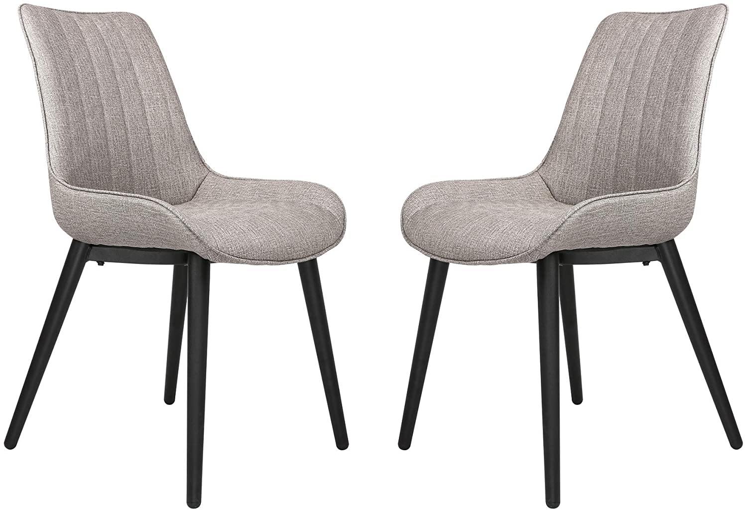 2 Set Modern Accent Chairs with Soft Foam Cushion, Comfortable and Easy to Clean, Curved Ergonomic Design, Dining Room Chair - Bosonshop