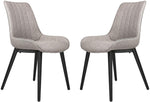 2 Set Modern Accent Chairs with Soft Foam Cushion, Comfortable and Easy to Clean, Curved Ergonomic Design, Dining Room Chair - Bosonshop