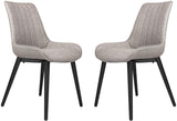 2 Set Modern Accent Chairs with Soft Foam Cushion, Comfortable and Easy to Clean, Curved Ergonomic Design, Dining Room Chair - Bosonshop