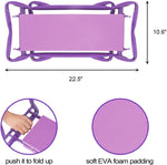 Garden Kneeler and Seat Folding Kneeling Bench Stool with Tool Pouches Soft EVA Foam for Gardening, Purple - Bosonshop