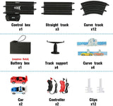 Electric 1:64 Scale Slot Car Racing Track Set Toddler Game Toy With Two Cars For Dual Racing For Kids - Bosonshop