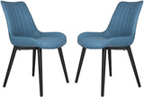Modern Dining Chairs Set of 2 with Upholstered Seat and Back, Water Resistance and Easy to Clean, Durable Office Chair - Bosonshop