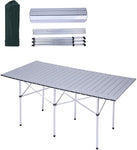 6 Ft Portable Folding Lightweight Aluminum Camping Picnic Table, Compact Outdoor Table with Carry Bag - Bosonshop
