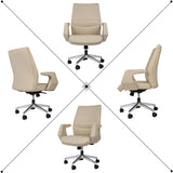 Executive Office Chair Ergonomic Leather Home Office Chair Comfortable Adjustable Lock Position Desk Chair - Bosonshop
