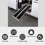 Portable Wheelchair Ramp 6Ft, Add to Your Independence, 600 LBS Capacity, Folding Aluminum Alloy Ramp - Bosonshop