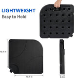 4 Pcs Heavy-Duty Cantilever Offset Patio Umbrella Stand Square Base Plate for Hanging Patio Umbrella - Bosonshop