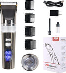 Electric Cordless Rechargeable Hair Clipper Kit for Men with Charging Base for Barbers 4 Guide Combs & 5 Speeds - Bosonshop