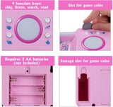Children's Karaoke Speaker Kids Jukebox with Microphone - Portable Mini Machine for Singing Songs - for Indoor and Outdoor, Pink - Bosonshop