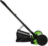 16 in. Manual Reel Push Walk Behind Mower Adjustable 5-Blade Push Lawn Mower with Catcher - Bosonshop